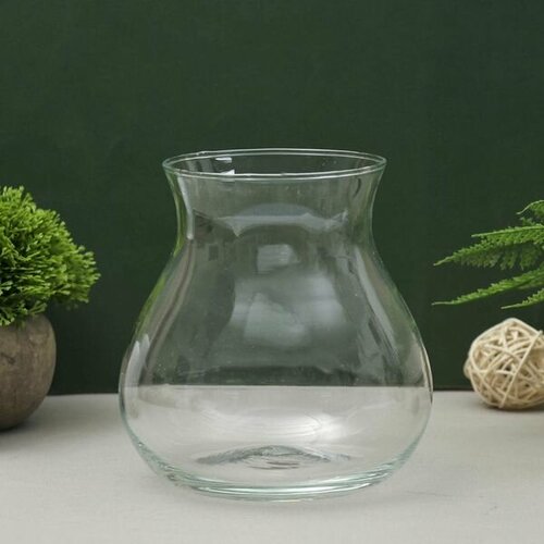 Ваза стеклянная Виталина-2 h16см прозрачная 145л 1495₽