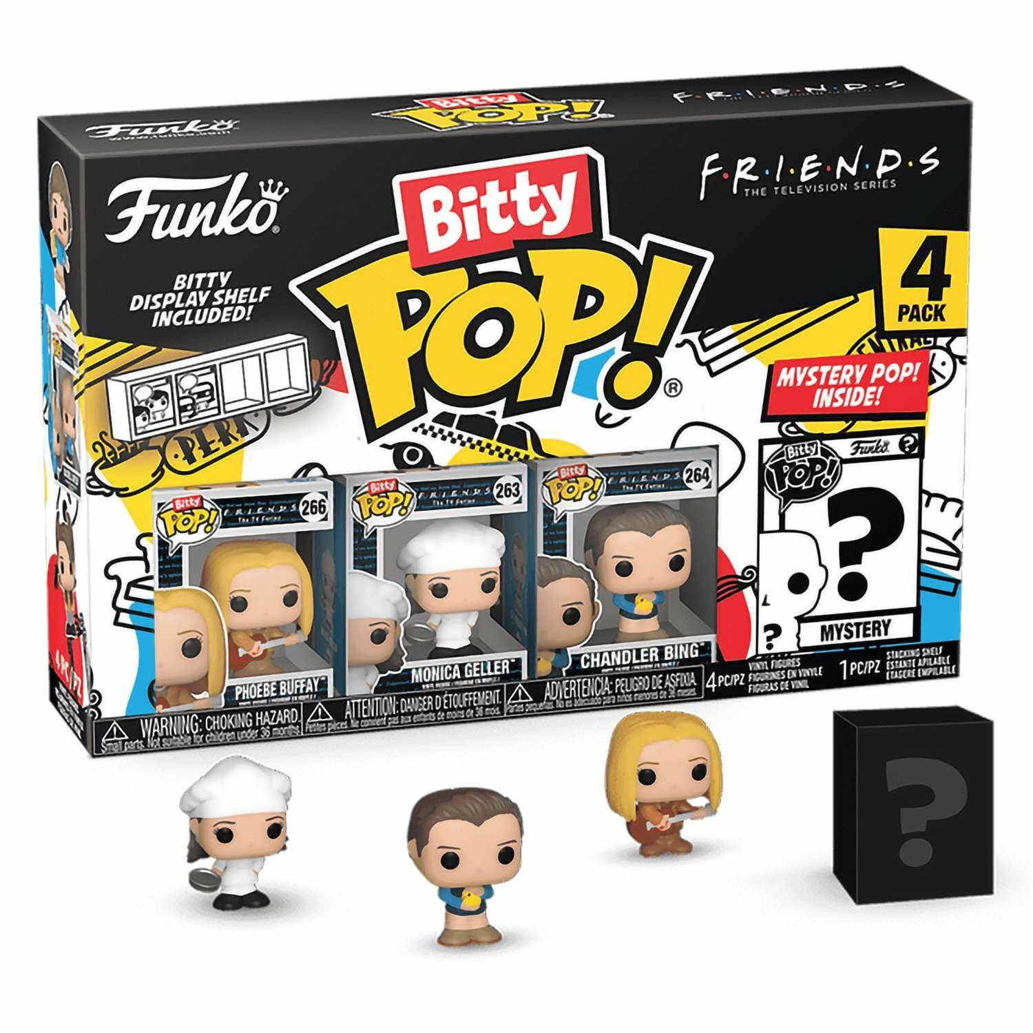 Фигурка Funko Bitty POP! Friends S4 Phoebe Buffay+Monica Geller+Chandler+Mystery (1 of 4) 4PK 73051