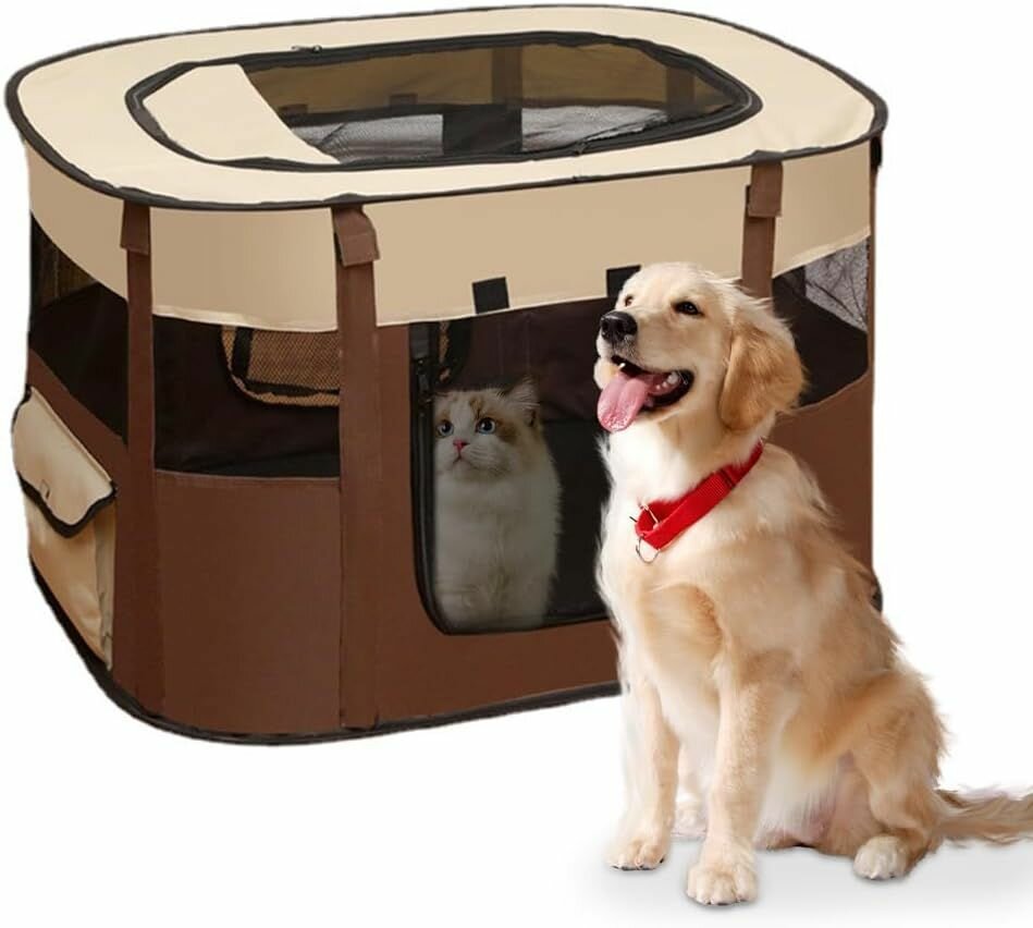 Домик вольер для домашних животных, складная палатка для щенков и котят XL