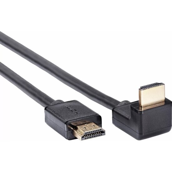 Кабель Telecom HDMI-HDMI ver 2.1 8K@60Hz угол 90град, медь, 2м. (TCG256-2M)