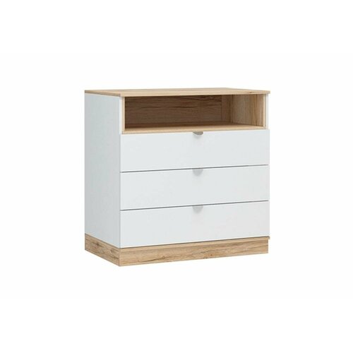 Комод Нонтон Юкки КМ 3Я 900 белый дуб делано 90x55x91 см 7990₽