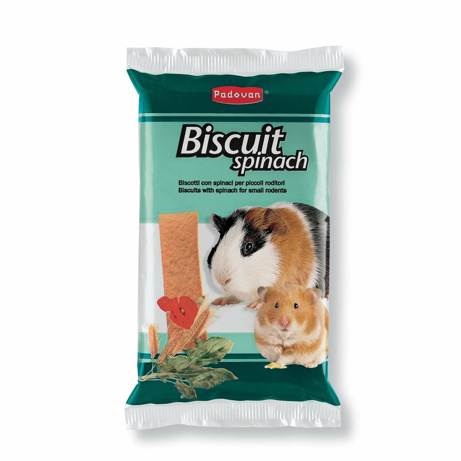 Лакомство для грызунов бисквиты со шпинатом PADOVAN BISCUIT Spinach 30 г