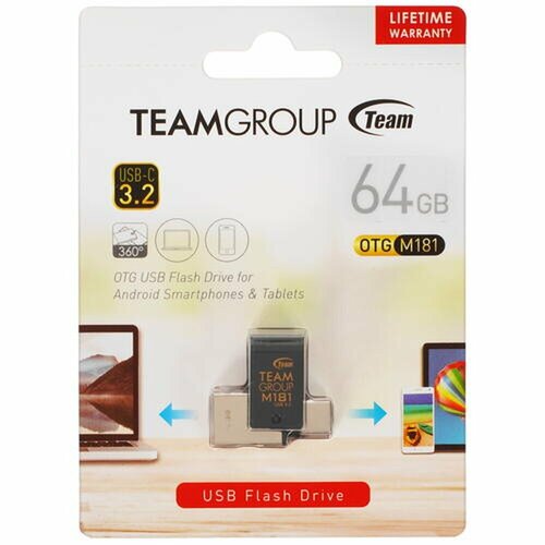 Память OTG USB Flash 64 ГБ Team Group M181 [TM181364GB01]