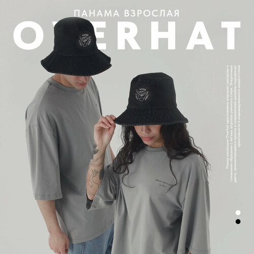 фото Панама overhat, размер единый, белый, черный