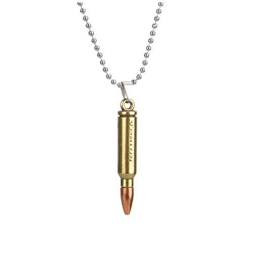Комплект украшений BAKA&DED Цепочка с кулоном пуля, длина 60 см, золотой
