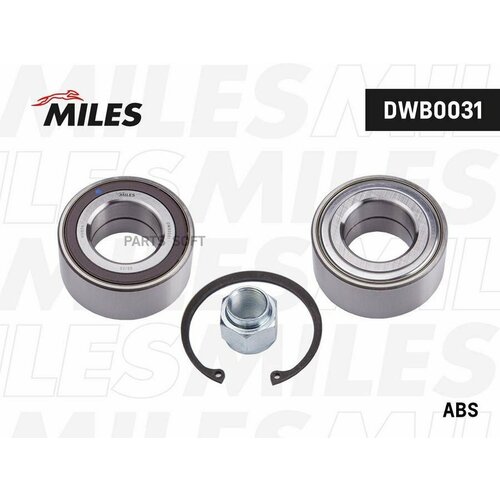 MILES DWB0031 Подшипник ступицы передний CITROEN C2/C3/PEUGEOT 207 02- (SKF VKBA 3657) DWB0031