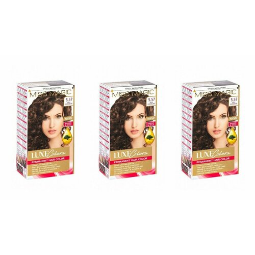 MISS MAGIC LUXE Colors Краска для волос тон 557 Молочный шоколад 108 мл 3 упаковки 1266₽