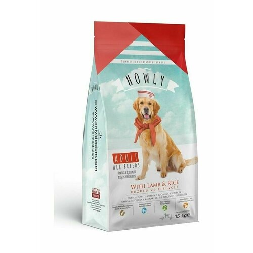 Howly - Сухой корм для взрослых собак, с ягненком и рисом pp62737 3 кг