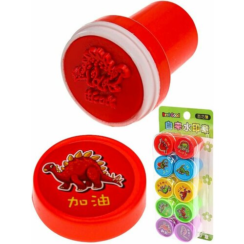 Штамп для творчества динозавры диаметр 3см в блистере Арт 211126-3 10 шт в упаковке 211126-3 491₽