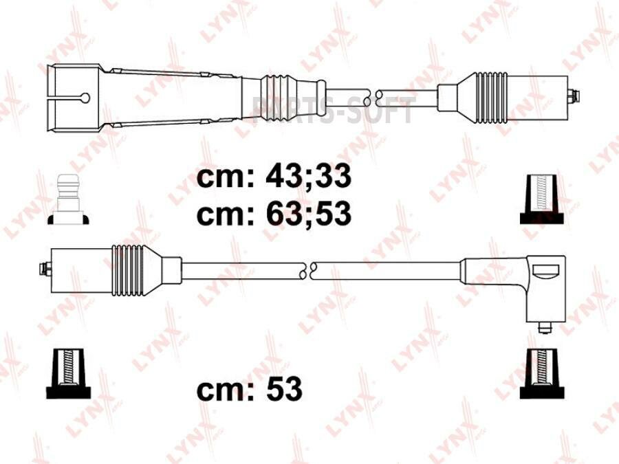 LYNXAUTO SPE8022 SPE8022_к-кт проводов!\ VW Golf II/Passat 1.6/1.8 84-97