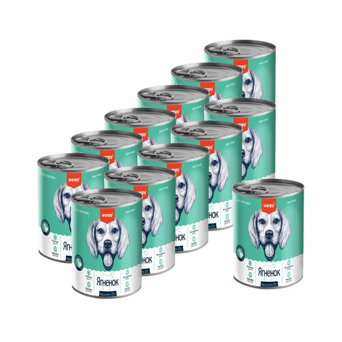 Wanpy Dog Консервы для собак из ягненка 375 г х 12 шт.