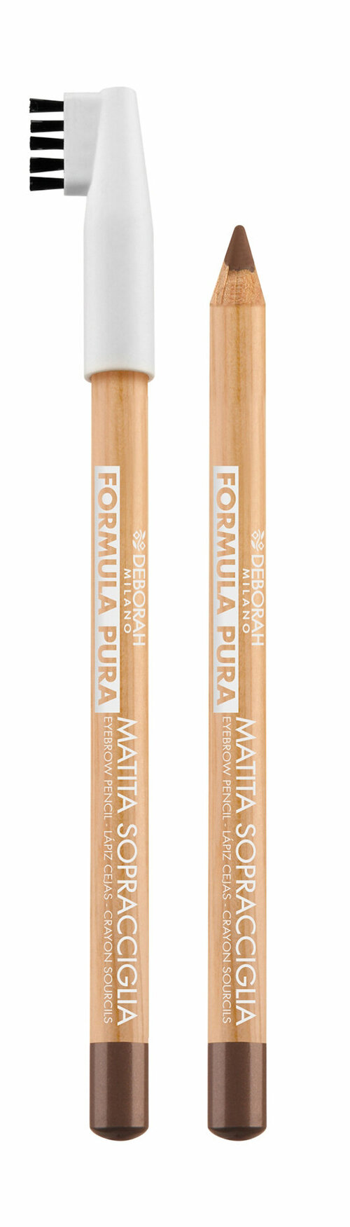 DEBORAH MILANO Карандаш для бровей Formula Pura Organic Eye Pencil, 1,2 г, 02