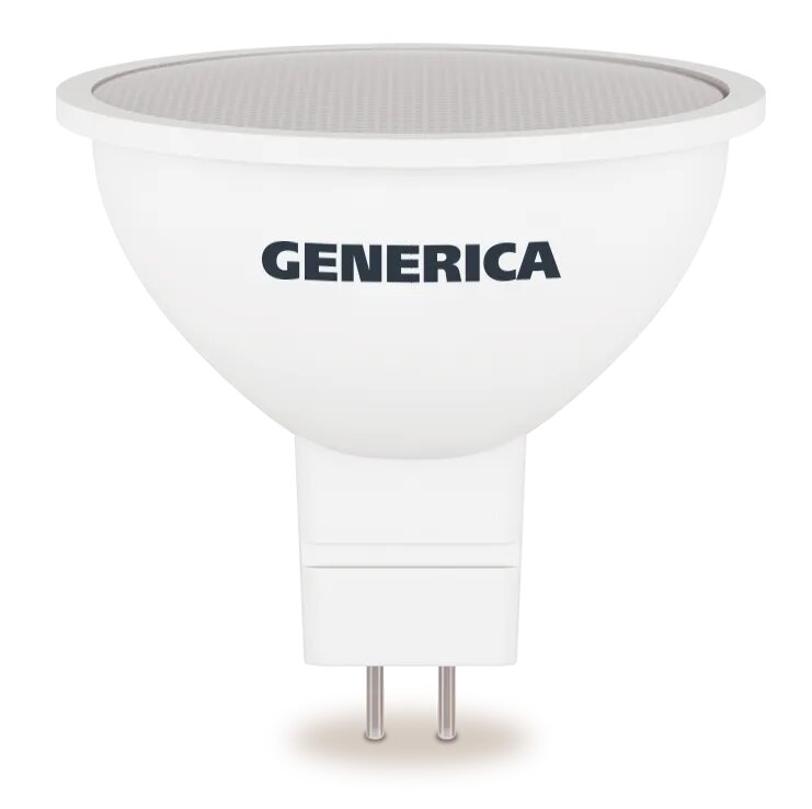 Лампочка светодиодная GENERICA 10Вт=100Вт 6500К холодный свет MR16 GU5.3 софит (комплект из 5 шт.)