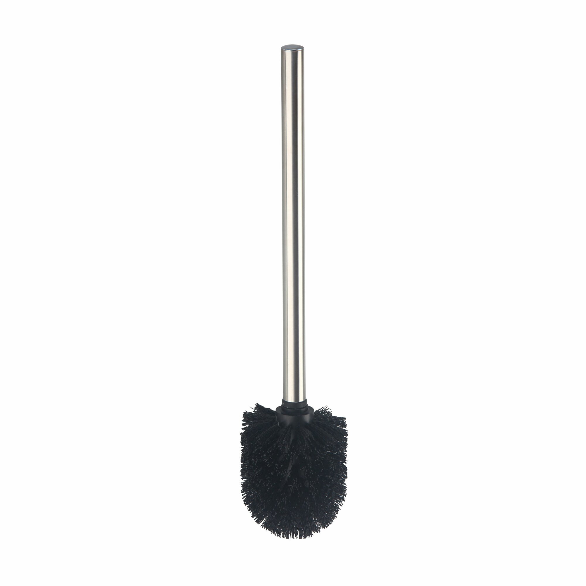 Ершик AXENTIA для унитаза с ручкой из нержавеющей стали, черный, высота 35 см.