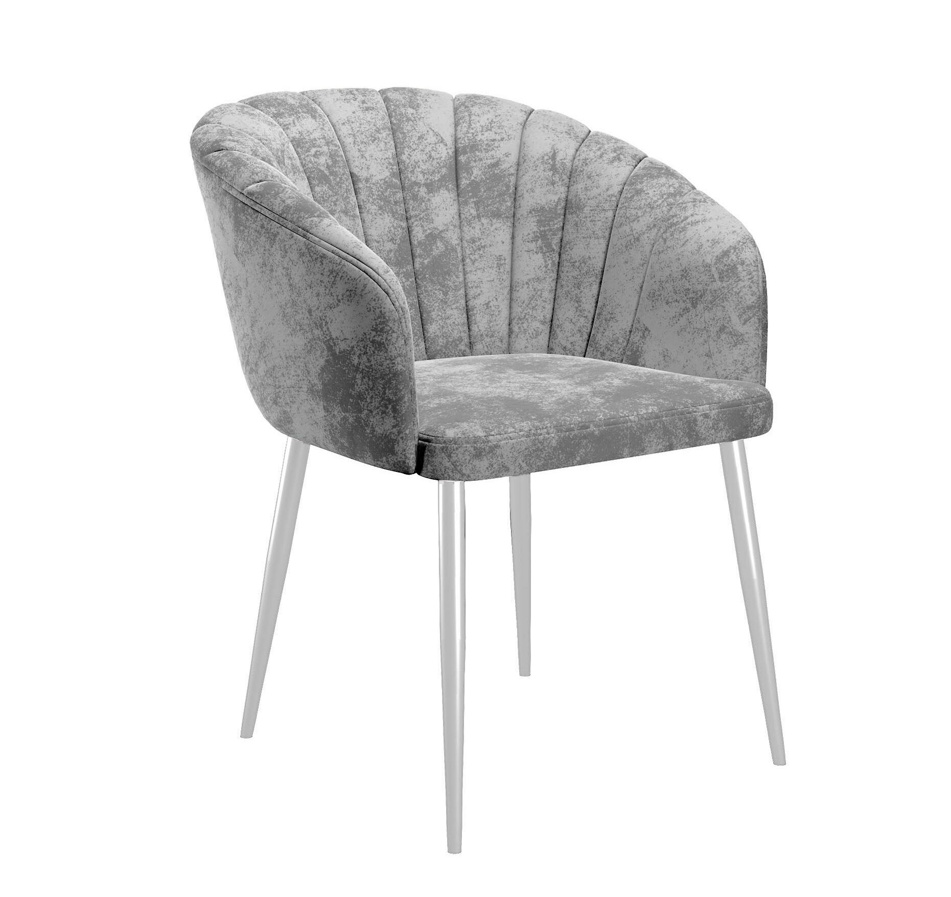 Стул для кухни Market 541 M13 светло-серый, ножки белые