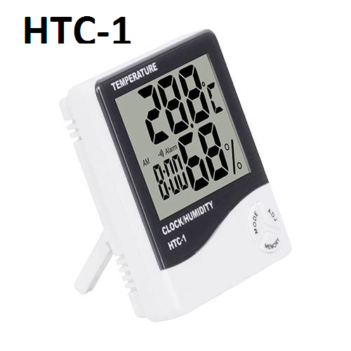 Термометр-гигрометр HTC-1, с ЖК-дисплеем, будильник, календарь