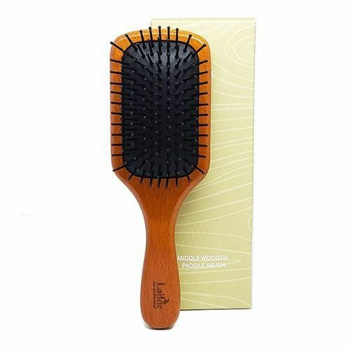 Деревянная расческа среднего размера для волос [La'dor] Middle Wooden Paddle Brush