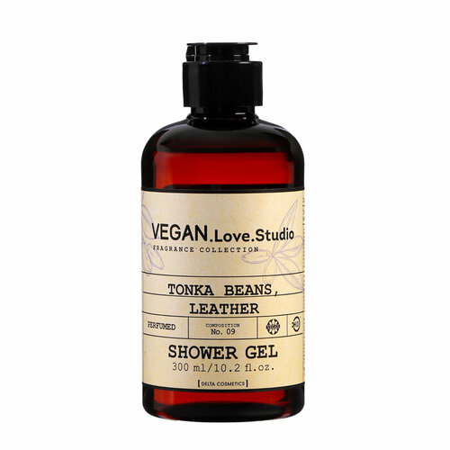 Гель для душа VEGAN.Love.Studio аромат из нот бобов тонка и кожи , 300 мл (комплект из 8 шт)