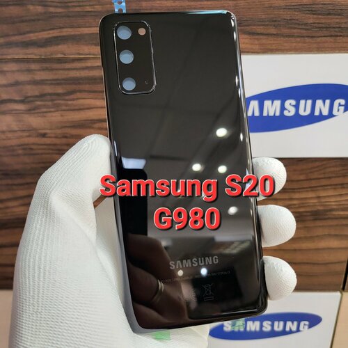 крышка для samsung s10 заднее стекло премиум качество цвет белый Крышка для Samsung S20 (заднее стекло) Премиум качество цвет: Чёрный
