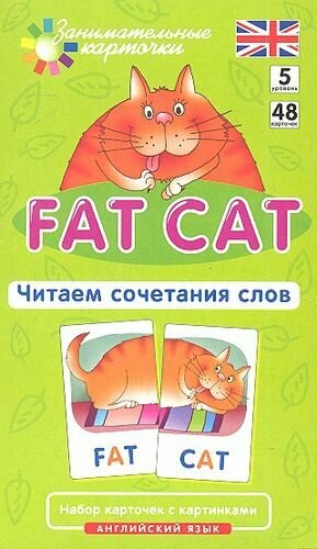 Наглядное пособие. Fat Cat. Читаем сочетания слов. Английский язык, Level 5. Набор карточек с картинками