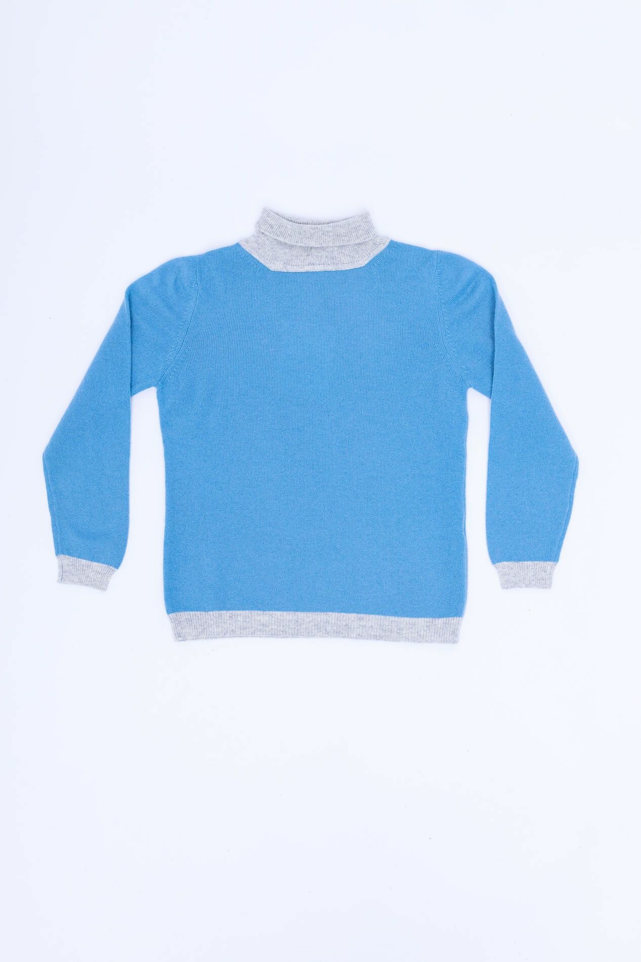 Водолазка KHAN Cashmere, размер 104, серый, голубой
