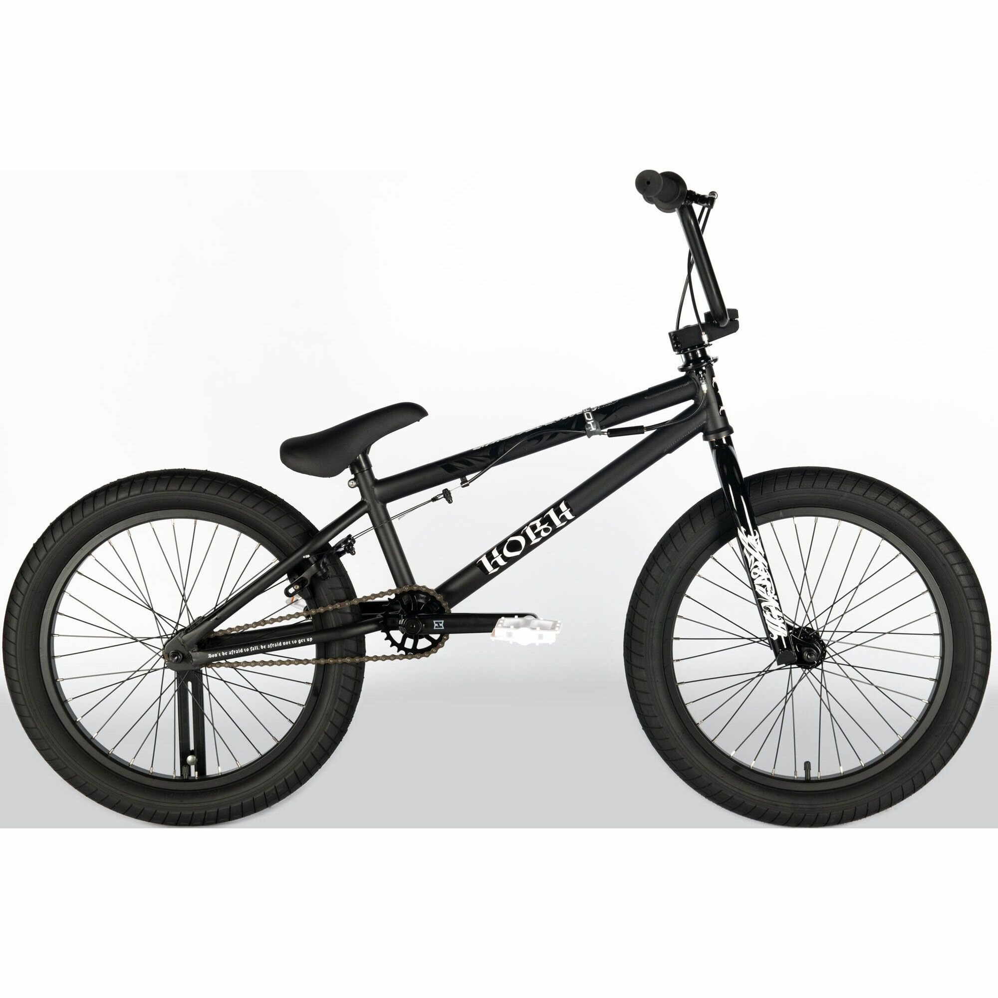 Велосипед BMX HORH STAGE 2 20" (2024), ригид, взрослый, детский, подростковый, мужской, для мальчиков, стальная рама, 1 скорость, ободные тормоза, цвет Black, черный цвет, размер рамы 20", для роста 130-170 см