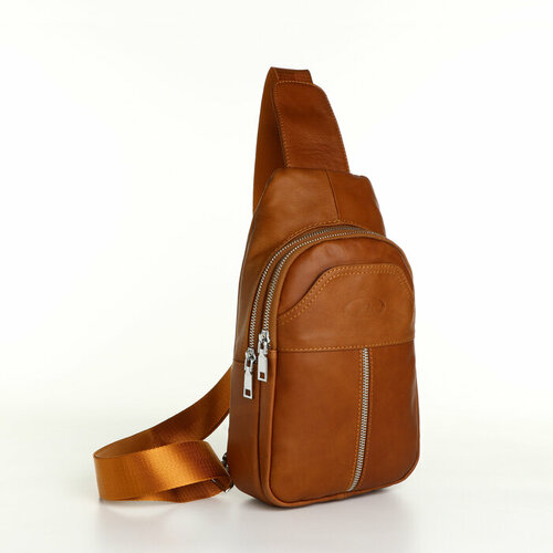 Сумка-слинг на молнии Fidelio Largo натуральная кожа цвет коричневый 4150₽