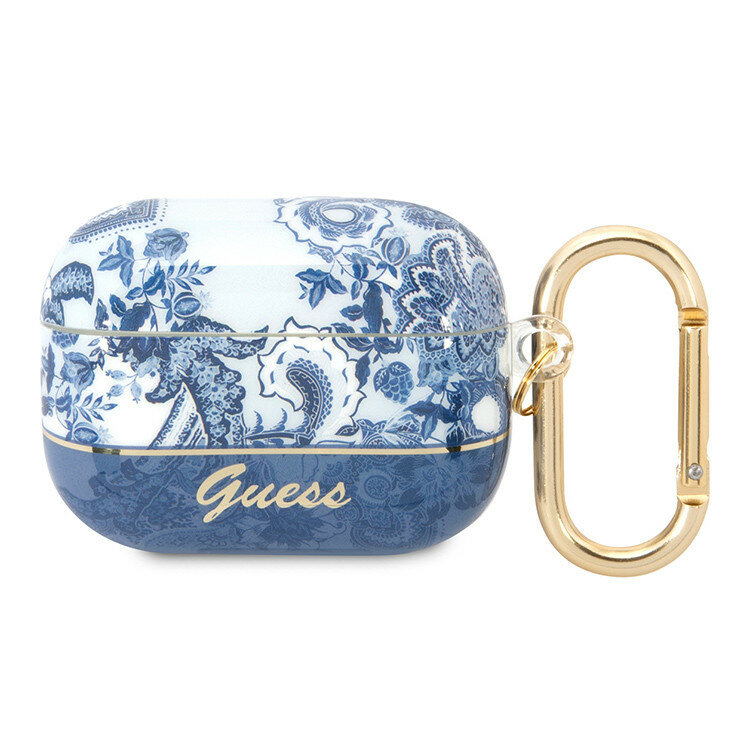 Guess Чехол Guess Toile de Jouy с карабином для Airpods Pro, синий