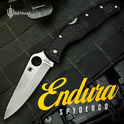 туристический складной нож spyderco endura 4 serrated black black Туристический складной нож Spyderco Endura 4 Sсandi Black