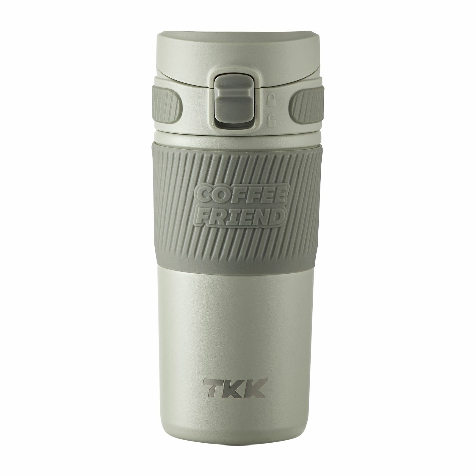 Термокружка автомобильная термостакан туристический для чая и кофе термос TKK Premium из нержавеющей стали, 450 мл, хаки
