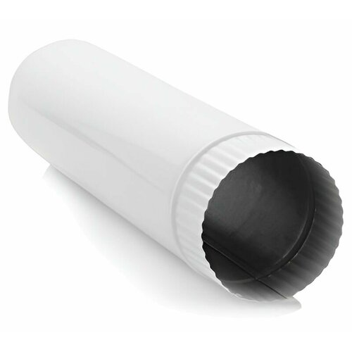 Труба дымоотводящая для газовой колонки 110мм 1.0 метр, стальная белая Whitesteel