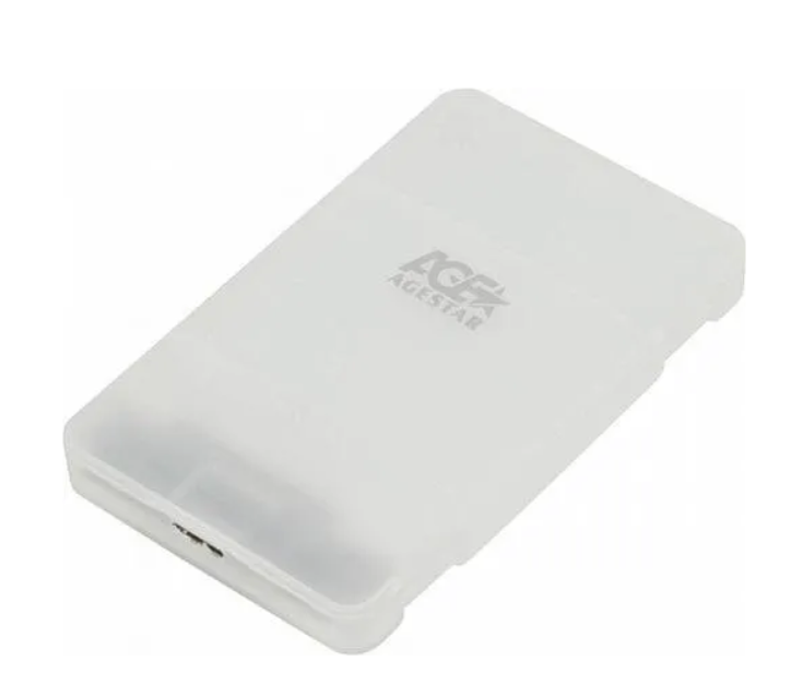 Внешний корпус AgeStar 3UBCP1-6G white для HDD/SSD SATA 6Gb/s 2.5", USB 3.1 Gen1, пластик, белый