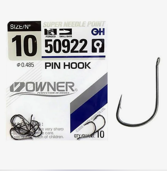 Крючки рыболовные Owner Pin Hook №10 10шт