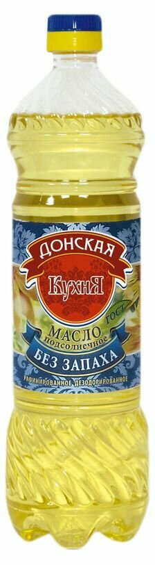 Подсолнечное масло Донская кухня рафинированное дезодорированное 900 мл