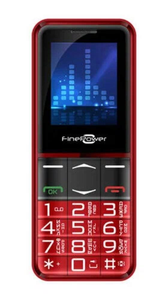 Телефон FinePower S185, 2 SIM, красный