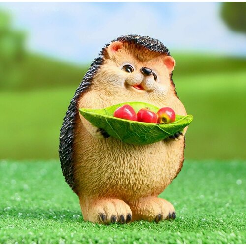 Садовая фигура Ежик с листочком 12х11х16см 1298₽