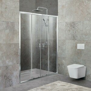 Душевая дверь BelBagno Unique BF-2 170-200x190 прозрачная, хром (UNIQUE-BF-2-170/200-C-Cr)