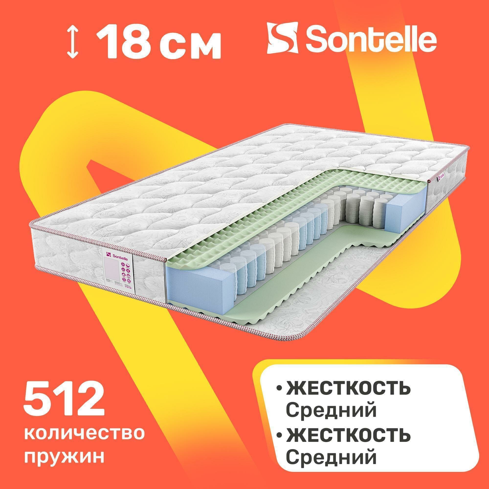 Матрас с независимыми пружинами Sontelle Libre Castom mond R 90x190