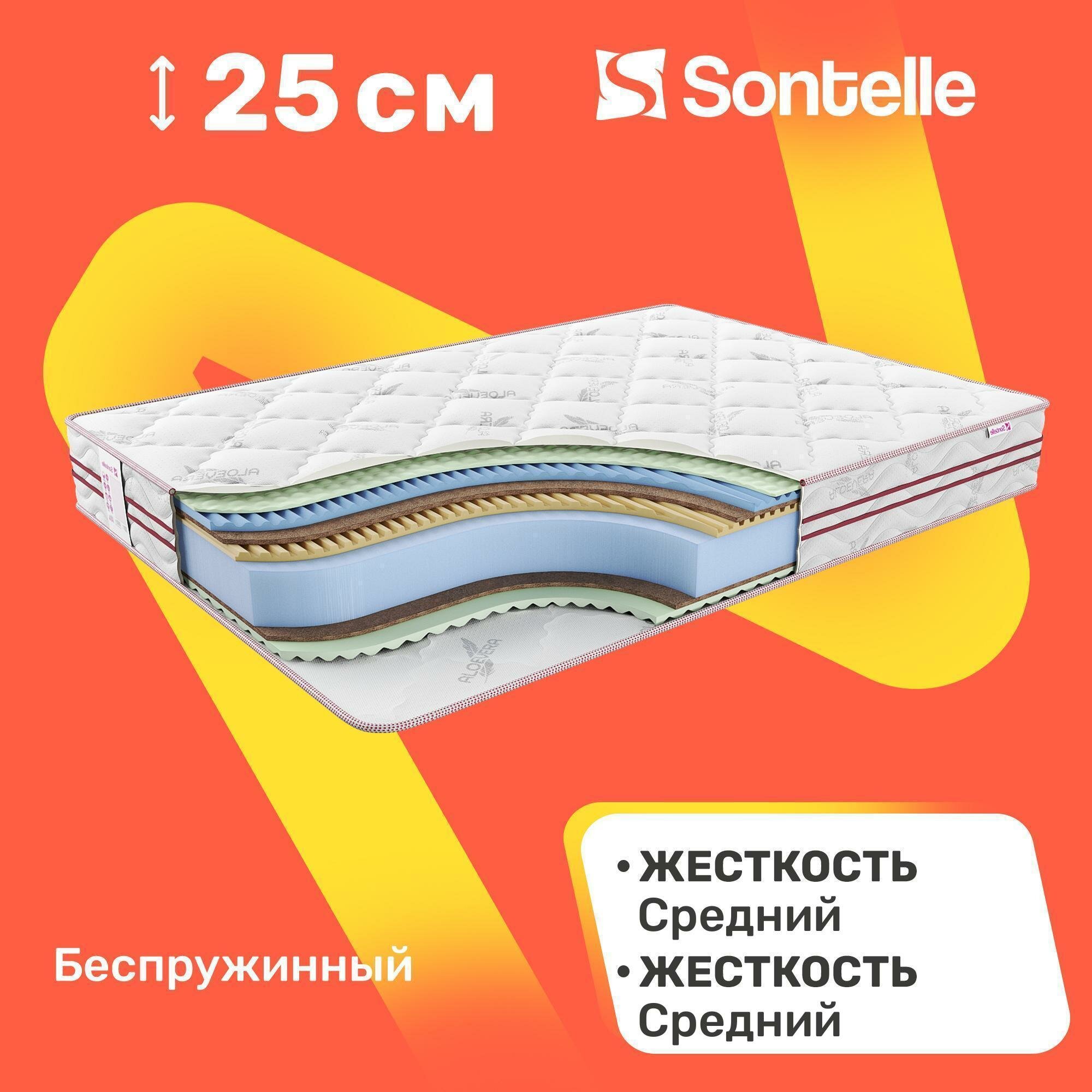 Матрас беспружинный Sontelle Sante Roll flipp 140x190