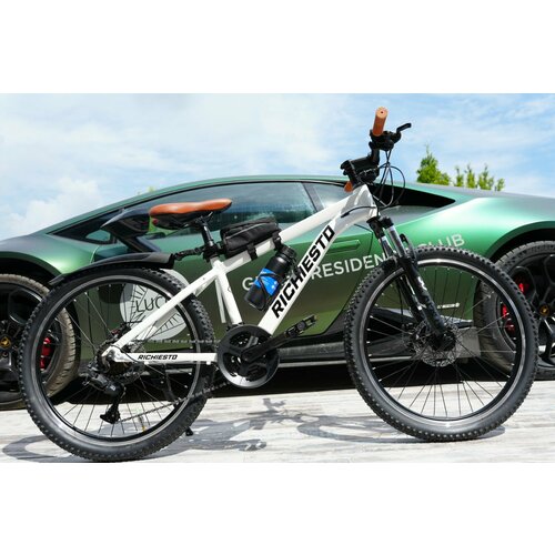 Велосипед горный Richiesto 24 алюминиевый Подростковый детский Унисекс белыйкоричневый 24500₽