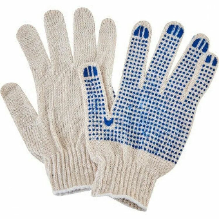 фото Перчатки х/б 3 нити с ПВХ покрытием, 10 пар
