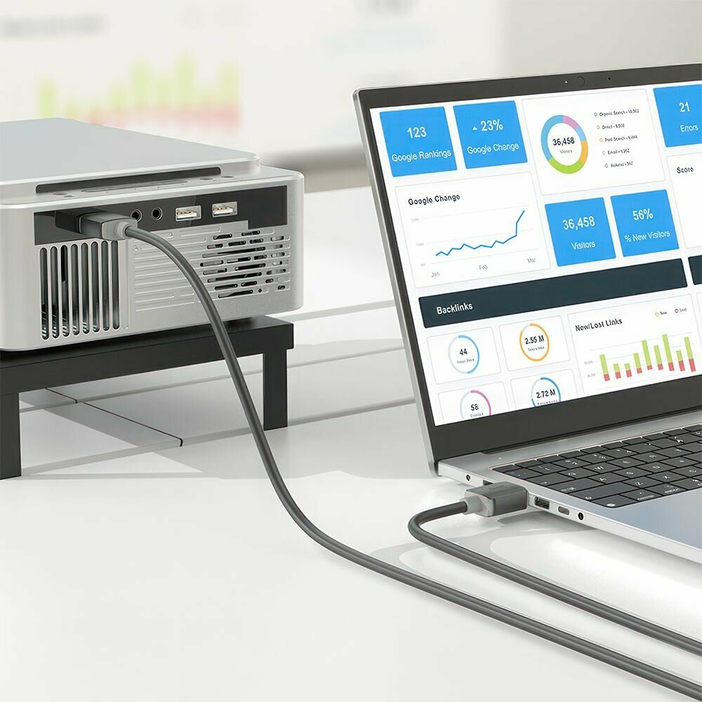 HDMI кабель HOCO US08 1.0м, 4K video, PVC (черный) — фото 1