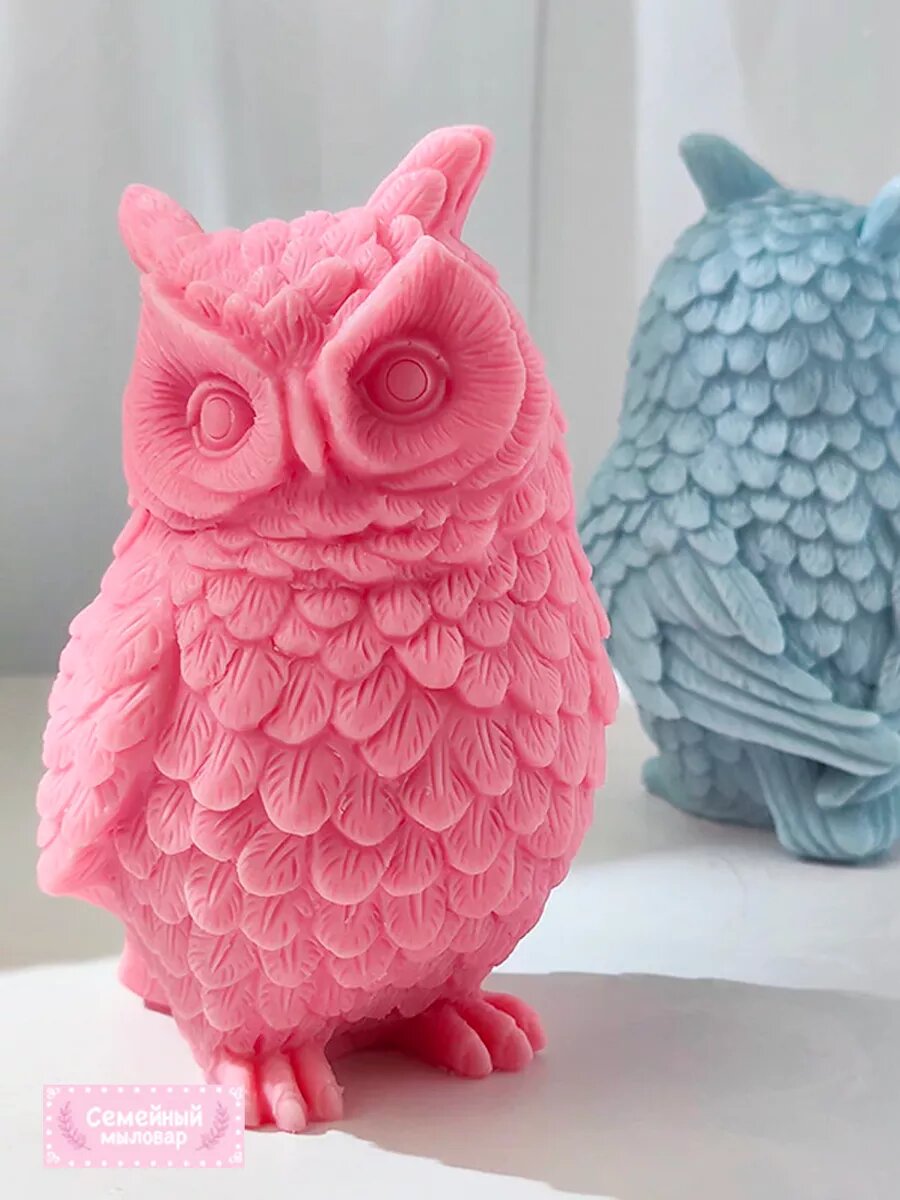 Силиконовая форма / молд для свечей Совенок — фото 1