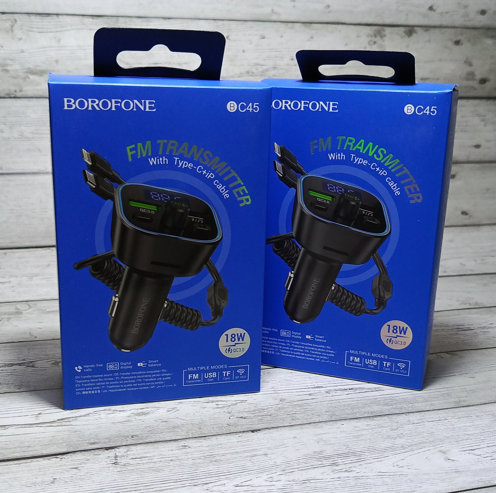 FM-трансмиттер с Bluetooth, MP3, слотом для карты памяти и поддержкой USB