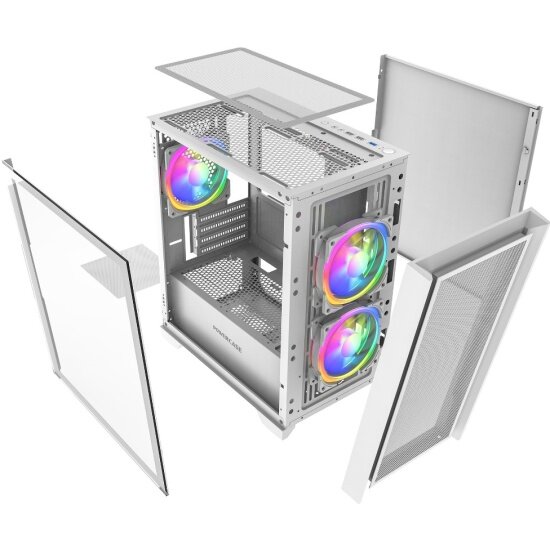 Корпус Powercase Alisio Micro Z3W ARGB, белый (CAMZW-A3) — фото 1