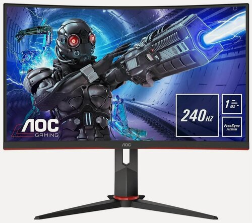 Изображение товара 31.5" Монитор AOC C32G2ZE, 1920x1080, 240 Гц, *VA, черный/красный