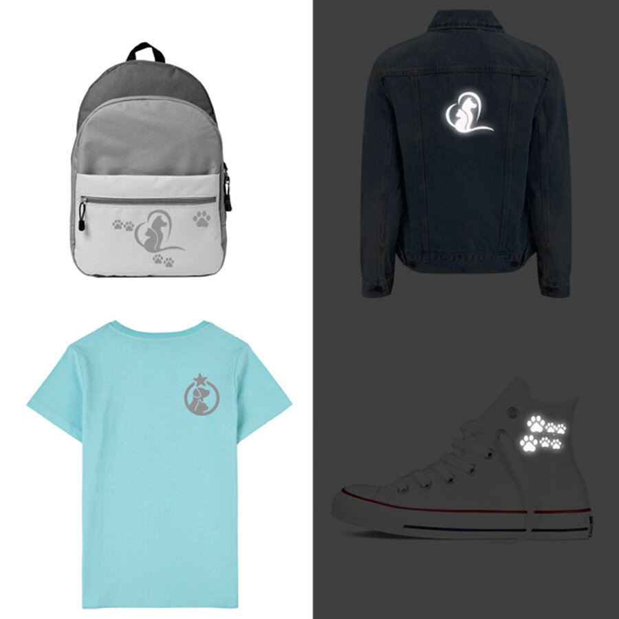 Светоотражатель на одежду "Кошечки, собачки, лапа" Self Line — фото 1