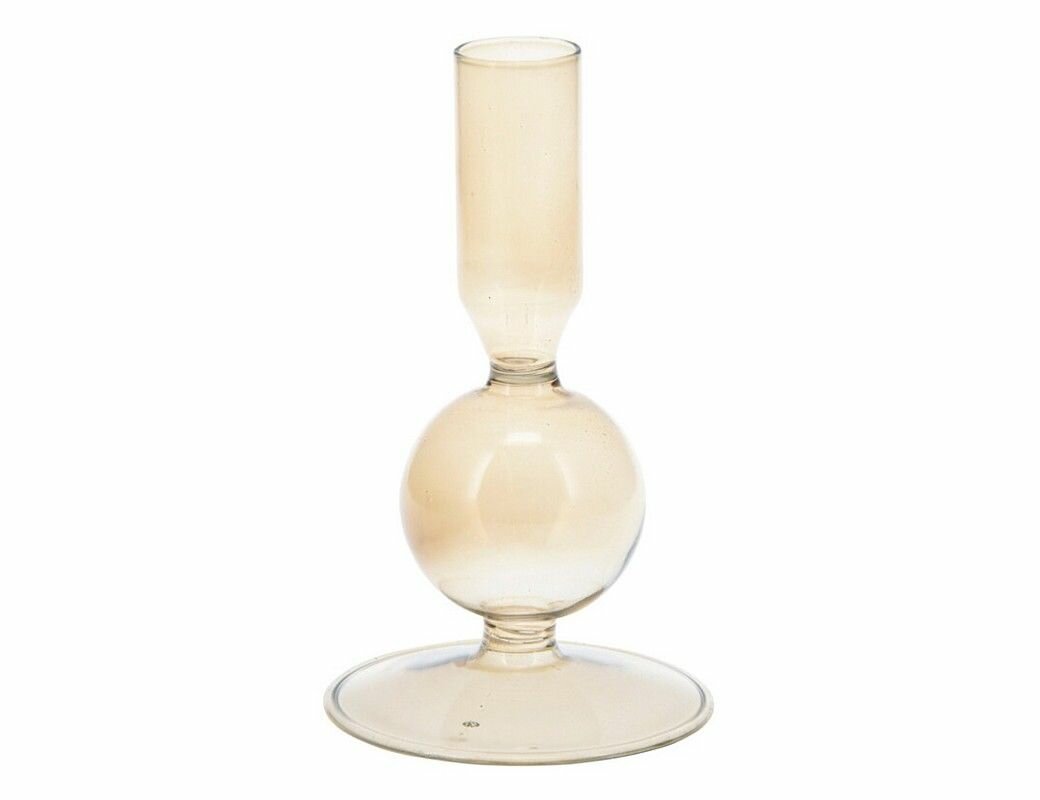 Подсвечник, стекло, бежевый, 14х8 см, Koopman International