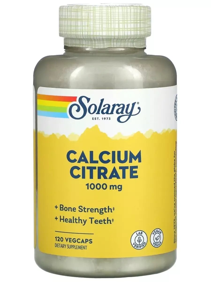 Изображение Кальций цитрат (Calcium citrate), 1000 мг, 120 капсул