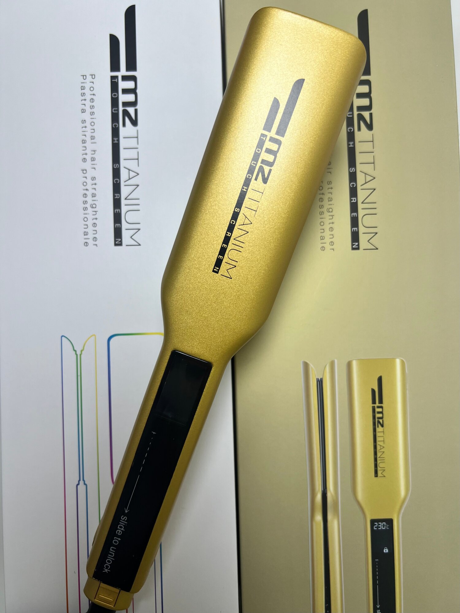 Утюжок MZ Titanium титановые плавающие пластины золотой — фото 1